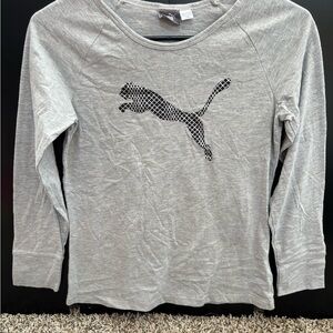 Puma Kids Gray Long Sleeve Tee